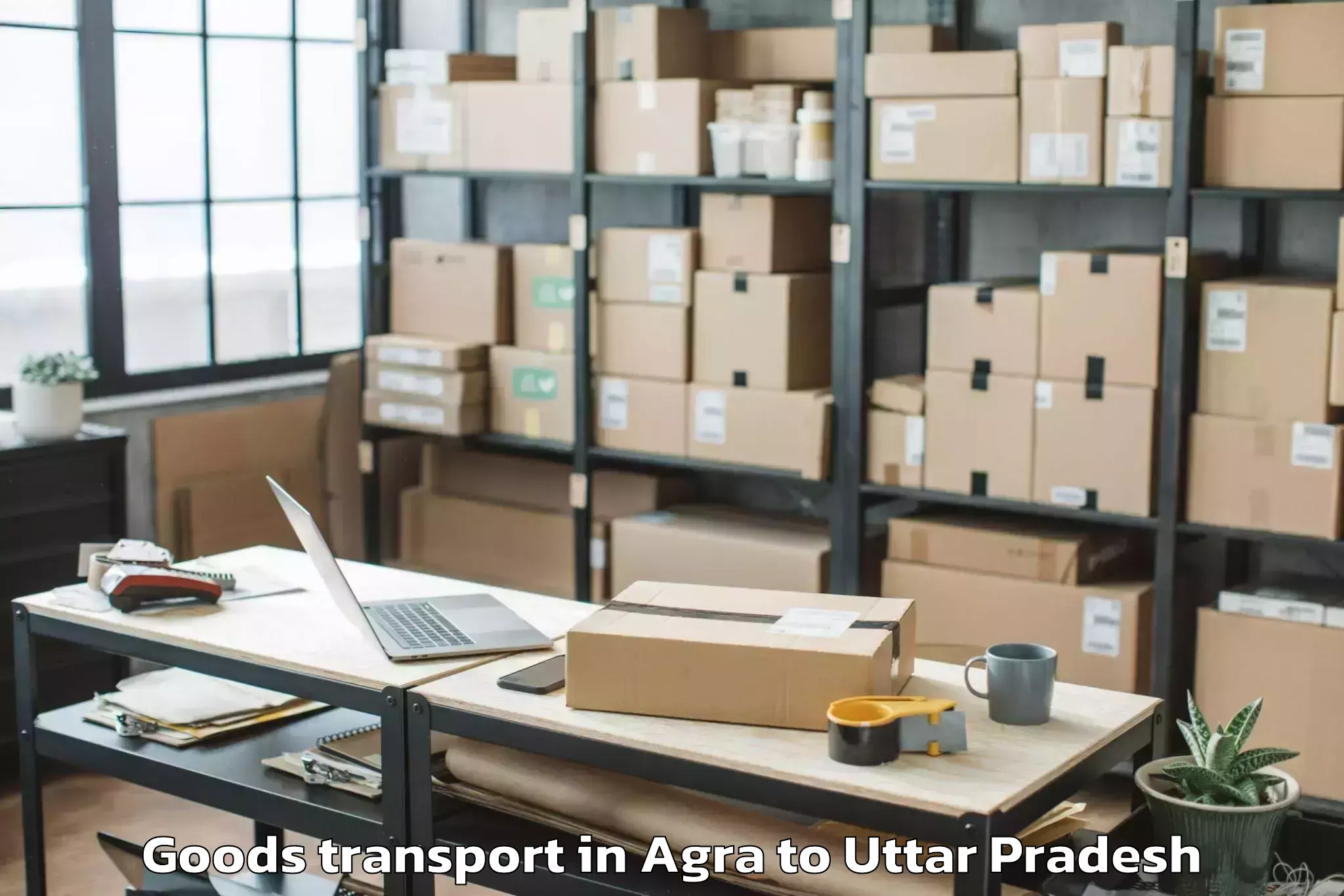 Easy Agra to Sahaspur Goods Transport Booking